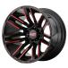 20 x 10 Moto Metal MO 978 Razor 8 x 180-24 Offset (4.56 inch backspace) 124.2 Hub-Satin Black Machined Red Tint-MO 97821088524 NRC [Ź]