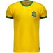  Brazil представитель retro футболка 1970 эмблема вышивка . номер 10a потертость taATHLETA желтый 
