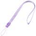 uxcell neck strap strap for mobile phone side Release buckle check pattern purple white 