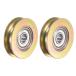 uxcell раздвижная дверь ролик U паз 8mm ось дыра 40mm диаметр 8.1mm паз ширина подшипник сталь 2 упаковка 
