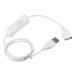 uxcell �I��/�I�t�X�C�b�`�t��USB�P�[�u�� USB�I�X-���X�����R�[�h LED�f�X�N�����v LED�X�g���b�v�p �z���C�g ����1 M 2��