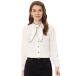 uxcell Allegra K кнопка передний рубашка bow галстук воротник длинный рукав elegant Contrast Work офис женский белый XS