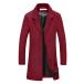 uxcell Lars Amadeus длинный бушлат over пальто тренчкот nochi одиночный breast Classic мужской Bourgogne S