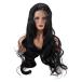 uxcell VOCOSTE гонки передний парик жаростойкий длинномер wave парик для девочки повседневный использование 26" черный 
