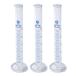 uxcell PATIKIL 10ml 3.3 howe Kei кислота стекло мерный цилиндр 3 шт высота прозрачный раунд основа голубой шкала . цилиндр прозрачный 