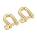 PATIKIL D кольцо хомут 2 штук входит 6mm внутри ширина латунь U type fob ключ крюк маленький bow хомут DIY craft кожа для замены 