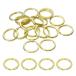 PATIKIL латунь уплотнительное кольцо 20 шт 20 мм метров диаметр латунь раунд кольцо Circle Flat split кольцо для ключей работа с кожей кошелек сумка 