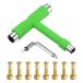 PATIKIL все в одном skate tool мульти- функция портативный скейтборд tool T ключ Cross head Driver имеется ролик skate для зеленый 