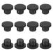 uxcell силикон резиновый solid штекер soft гибкий стопор 12-13 mm дыра для чёрный 24 шт 