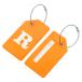 uxcellsi Ricoh n производства багаж бирка 3.6"x2" идентификация .ID карта держатель этикетка initial письмо R, orange, 2 штук входит 