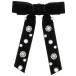 Elerevyo Women's Vintage Velvet Bow Tie Brooch Tie Rhinestone Tie Brooch Pi