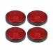 uxcell отражающий предупреждение отражатель M6x1.0 красный пластик универсальный винт крепление мотоцикл для мотоцикла 44.5mm 4 штук входит 