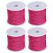 uxcell 4 шт нейлон бисер нить .. шнур 0.8mm 50 ярд сборник комплект нейлоновый атлас шнур браслет колье комплект . шнур ho to розовый 