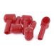 uxcell PVC battery terminal cover smoking for pipe shape PVC battery terminal cover red 13mmx7mm