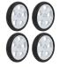 uxcell колесо пластиковый черный шина 185mm диаметр 8x24mm 4 штук входит 