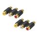 uxcell ���å�3-RCA�᥹ - �᥹����å����ץ顼�����ץ��� ���ͥ����� �ۥ磻�� ��å� �������� 2������