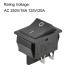 uxcell ���b�J�[�X�C�b�` �v���X�`�b�N�� �u���b�N �{�[�g�g�O���X�C�b�` 4�s�� ON/OFF AC 250V/16A 125V/20A 2�� �֘A�摜3