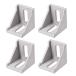 uxcell внутри сторона угол держатель aluminium вдавлено . Pro файл для коннектор адаптер алюминиевый серебряный 40x35x40mm-4 шт 