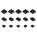 uxcell aluminium теплоотвод . электро- . склеивание накладка RPI для черный 14x14x6mm,14x10x6mm,9x9x5mm,5 комплект всего 15 шт 