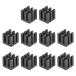 uxcell теплоотвод 10x10x10mm сам склейка aluminium электронный радиатор IC,MOS для черный 10 шт 