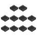 uxcell теплоотвод 15x15x6.5mm aluminium электронный радиатор MOS IC chip для черный 10 шт 
