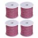 uxcell 4 шт нейлон бисер нить .. шнур 0.8mm 50 ярд сборник комплект нейлоновый атлас шнур браслет колье комплект . шнур очарование розовый 