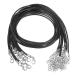 uxcell wax necklace code Bulk Class p attaching necklace -stroke ring rope 43cm length 2mm diameter black 10 piece 