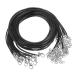 uxcell wax necklace code Bulk Class p attaching necklace -stroke ring rope 60cm length 2mm diameter black 10 piece 