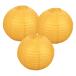 PATIKIL фонарь бумага фонарь 30cm/12" 3 штук круглый бумага фонарь украшение установка лампа праздник Event свадьба день рождения темный желтый 