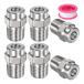 M METERXITY �\�ʐ��`�b�v 6�p�b�N - 15�x 1/4" NPT �I�X �������@�m�Y�� �N���[�i�[�m�Y�������p �X�e�����X�X�`�[��