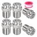 M METERXITY �\�ʐ��`�b�v 6�p�b�N - 0�x 1/4" NPT �I�X �������@�m�Y�� �N���[�i�[�m�Y�������p �X�e�����X�X�`�[�� �V