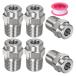 M METERXITY �\�ʐ��`�b�v 6�p�b�N - 45�x 1/4" NPT �I�X �������@�m�Y�� �N���[�i�[�m�Y�������p �X�e�����X�X�`�[��