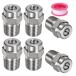 M METERXITY �\�ʐ��`�b�v 6�p�b�N - 25�x 1/4" NPT �I�X �������@�m�Y�� �N���[�i�[�m�Y�������p �X�e�����X�X�`�[��