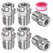 M METERXITY �\�ʐ��`�b�v 6�p�b�N - 15�x 1/4" NPT �I�X �������@�m�Y�� �N���[�i�[�m�Y�������p �X�e�����X�X�`�[��