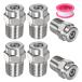 M METERXITY �\�ʐ��`�b�v 6�p�b�N - 15�x 1/4" NPT �I�X �������@�m�Y�� �N���[�i�[�m�Y�������p �X�e�����X�X�`�[��
