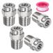 M METERXITY �\�ʐ��`�b�v 5�p�b�N - 15�x 1/4" NPT �I�X �������@�m�Y�� �N���[�i�[�m�Y�������p �X�e�����X�X�`�[��