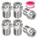 M METERXITY �\�ʐ��`�b�v 6�p�b�N - 15�x 1/4" NPT �I�X �������@�m�Y�� �N���[�i�[�m�Y�������p �X�e�����X�X�`�[��