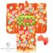  baby кимоно JAPAN STYLE Japan стиль orange Sakura цветок женщина .1 лет Magic ремень ребенок Hinamatsuri праздничная одежда бесплатная доставка 