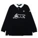 ICECREAM мороженое Rugger рубашка регби рубашка RUGBY SHIRT Street fareru широкий Silhouette бег do черный go принт черный чёрный L XL