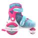  регулируемый Kids ролик skate GW-169 ( розовый лиловый, 16.5-18.5cm)
