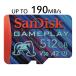 microSDXC карта 512GB SanDisk UHS-I U3 V30 A2 R:190MB/s W:130MB/s Nintendo Switch соответствует SDSQXAV-512G-GN6XN за границей упаковка .. пачка бесплатная доставка 