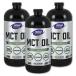 [3 шт. комплект ]nauf-zMCT масло каждый 946ml NOW Foods MCT Oil сахар качество ограничение горение поддержка кофе диета энергия популярный рекомендация классификация 