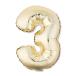  ваш заказ [woru mart бренд ] вес u selection plate номер ba Rune 3 примерно 40cm Gold Gold Foil Party Balloon Numb