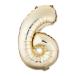  ваш заказ [woru mart бренд ] вес u selection plate номер ba Rune 6 примерно 40cm Gold 16inch Gold Number 6 Foil Ba