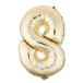  ваш заказ [woru mart бренд ] вес u selection plate номер ba Rune 8 примерно 40cm Gold 16inch Gold Number 8 Foil Ba