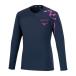 [ почтовая доставка соответствует ]MIZUNO Mizuno N-XTp Ractis рубашка ( длинный рукав ) волейбол рубашка V2MAB511-14( платье темно-синий × пурпурный )