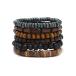  ювелирные изделия мужской браслет 6 деталь / комплект мужской из дерева бисер браслет ювелирные изделия подарок мода punk популярный нагрудник lisi