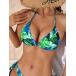  женский купальный костюм tops лето тропический рисунок топ на бретелях треугольник бикини верх 
