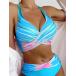  женский купальный костюм tops диафрагмирования окраска Chris Cross задний бикини tops 
