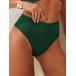  женский купальный костюм низ 2026 год весна лето новый продукт одноцветный зеленый талия двойной ткань bake-shon бикини купальный костюм 